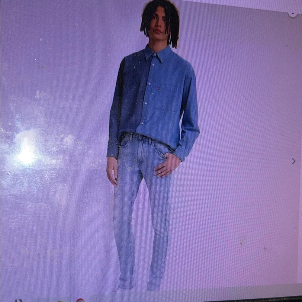 Levi's Men's Light‎ Gray Skinny Jeans